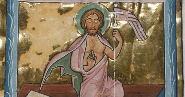 Manuscript Leaf with the Resurrection, from a Psalter, German, 1300s. (Metropolitan Museum of Art)